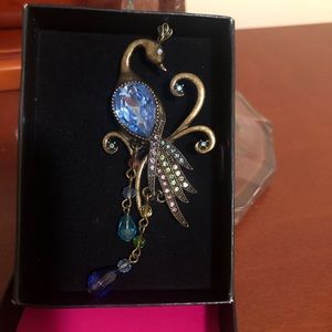 Vintage peacock brooche